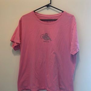 Life is good cat shirt XL